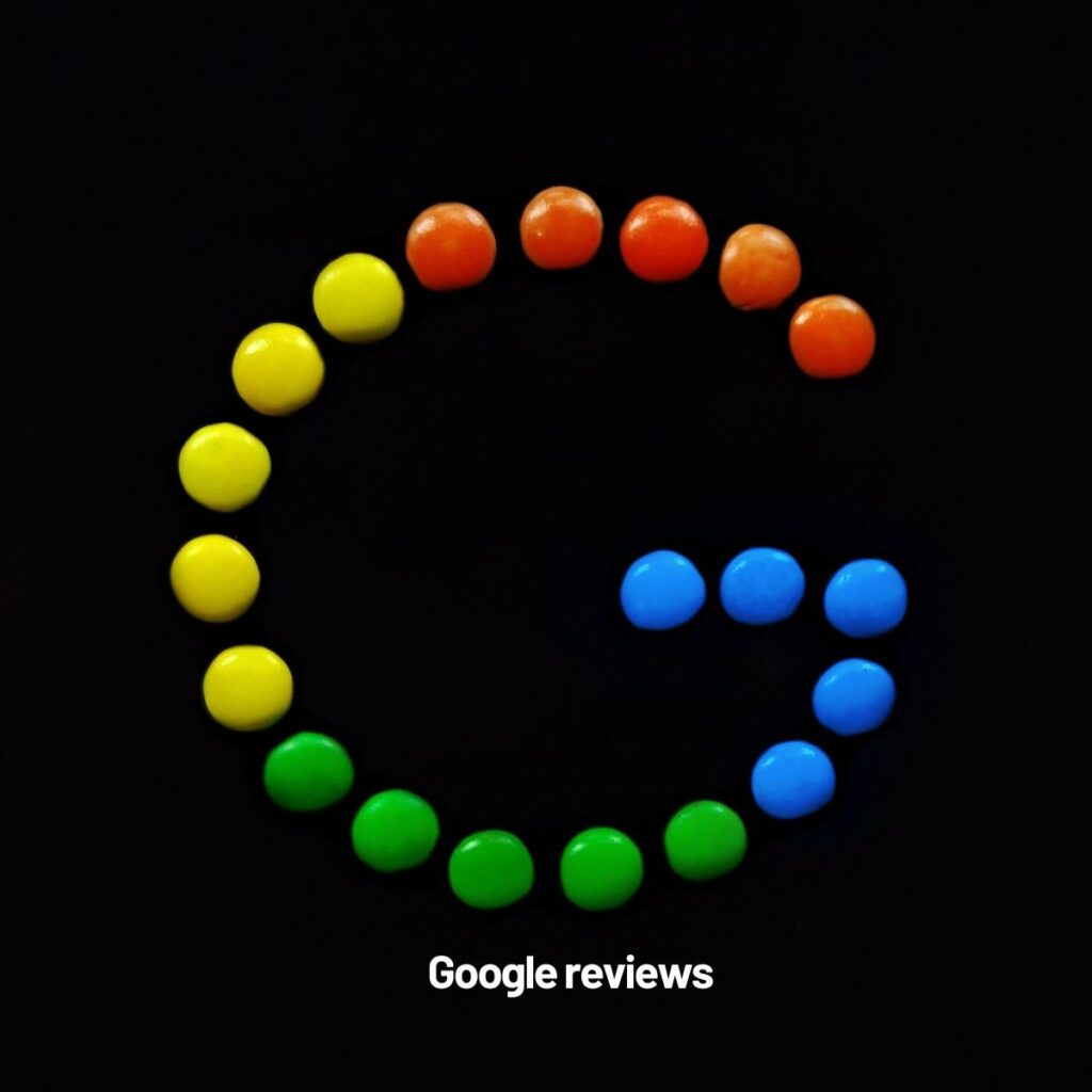 Afbeelding 1 - Blog lokale reviews Creatieve illustratie van Google reviews met kleurrijk Google logo